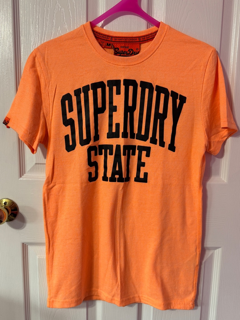 Superdry Orange 'Superdry State' Men's Crew Tee
